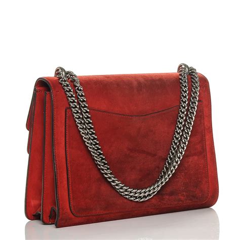 gucci dionysus red suede上身图|dionysus handbags.